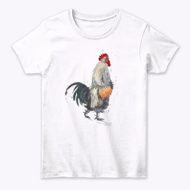 Ken the rooster crowing